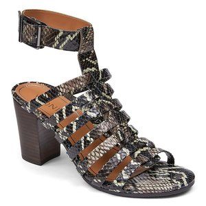 Vionic Black Boa-Embossed Sami Leather Sandal- Women 7